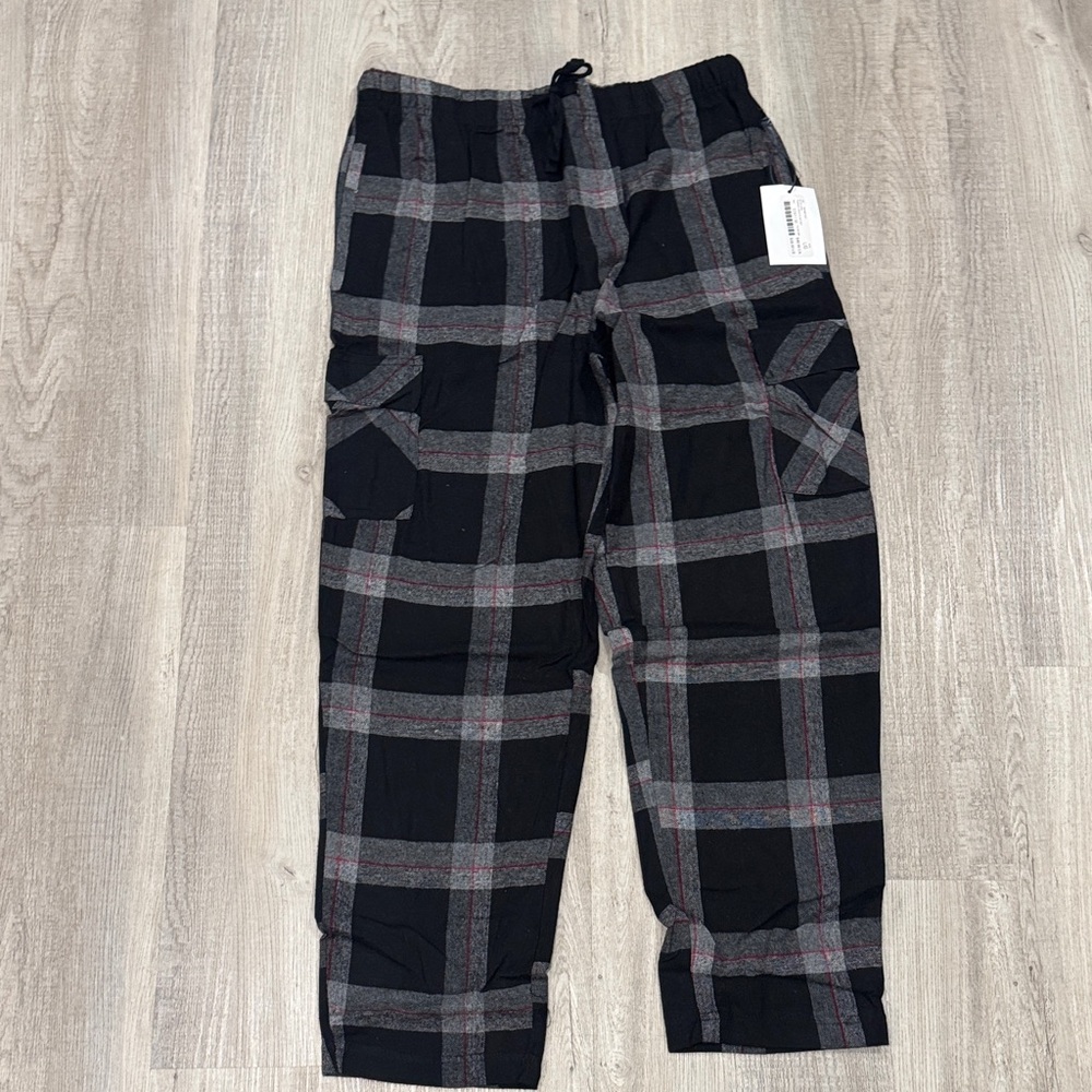 Kolby plaid cargo lounge pant